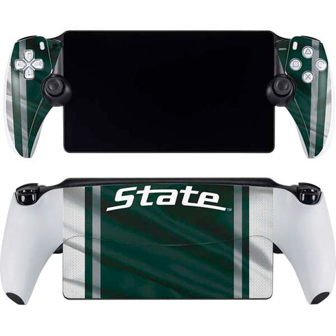 Michigan State University Jersey Grey PlayStation Portal Remote Player Skin