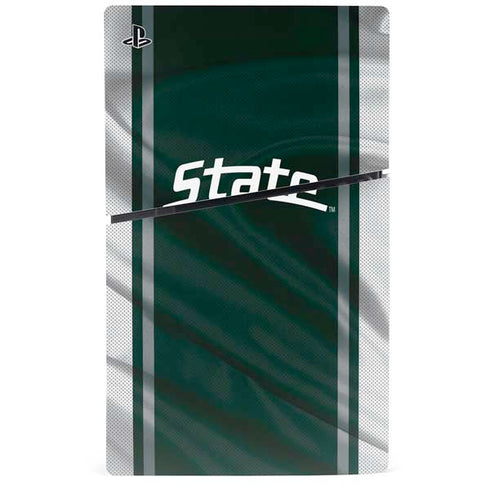 Michigan State University Jersey Grey PS5 Slim Disk Console Skin