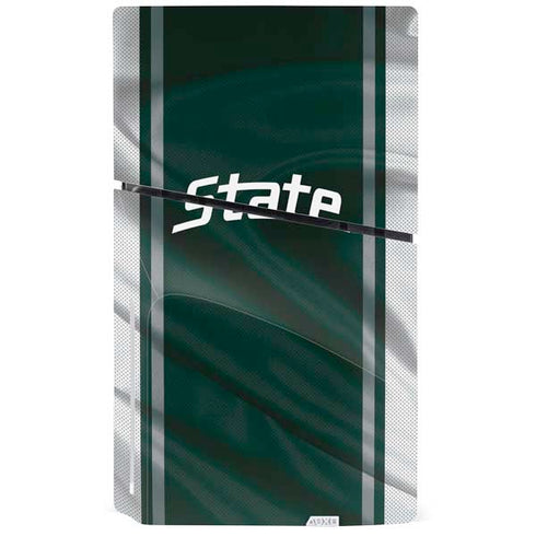 Michigan State University Jersey Grey PS5 Slim Disk Console Skin