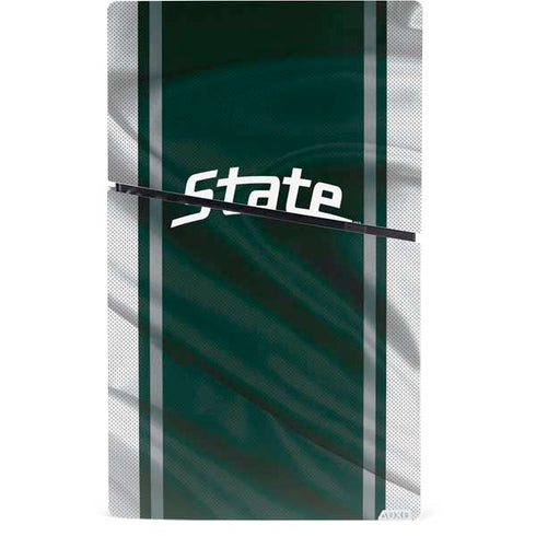 Michigan State University Jersey Grey PS5 Slim Digital Edition Console Skin