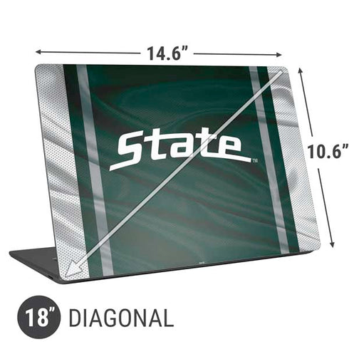 Michigan State University Jersey Grey Universal Laptop 18in (14.6 x 10.6in) Skin