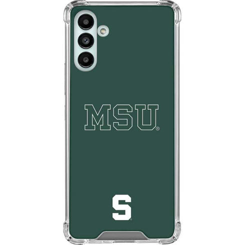Michigan State University MSU Letters Galaxy A13 5G Clear Case