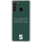 Michigan State University MSU Letters Galaxy A21 Clear Case