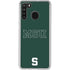 Michigan State University MSU Letters Galaxy A21 Clear Case