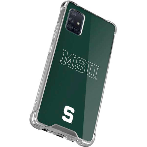 Michigan State University MSU Letters Galaxy A51 5G Clear Case
