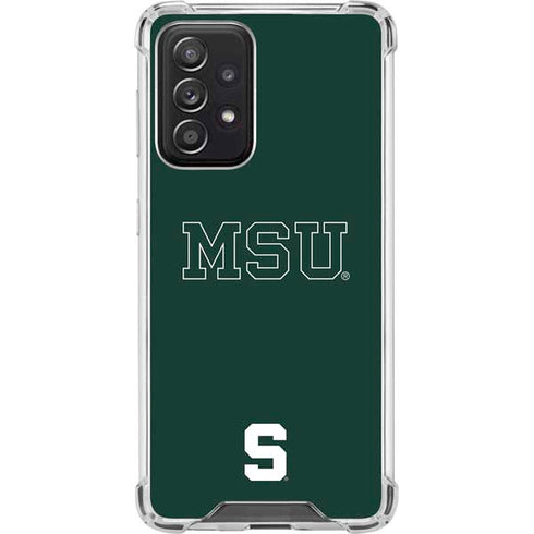Michigan State University MSU Letters Galaxy A52 5G Clear Case