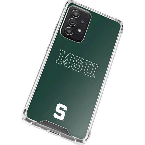 Michigan State University MSU Letters Galaxy A52 5G Clear Case