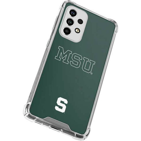 Michigan State University MSU Letters Galaxy A53 5G Clear Case