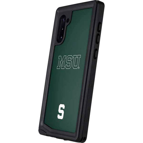 Michigan State University MSU Letters Galaxy Note 10 Waterproof Case
