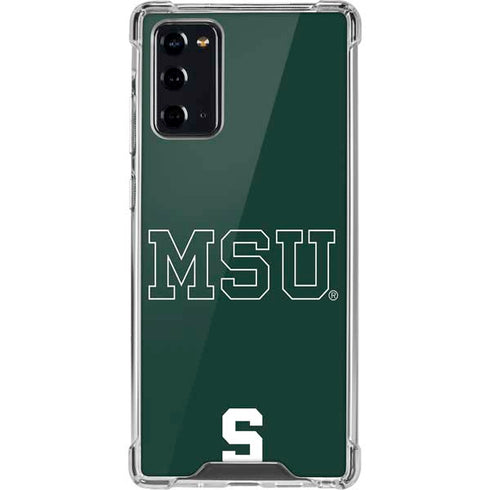 Michigan State University MSU Letters Galaxy Note20 5G Clear Case