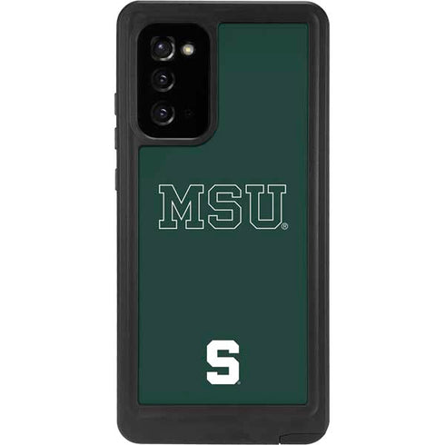 Michigan State University MSU Letters Galaxy Note20 5G Waterproof Case