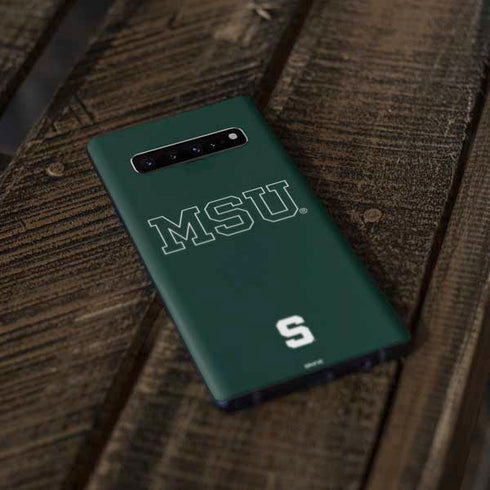 Michigan State University MSU Letters Galaxy S10 Plus Skin