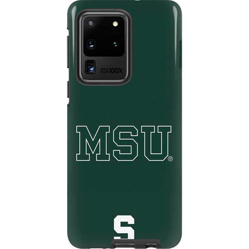 Michigan State University MSU Letters Galaxy S20 Ultra 5G Pro Case