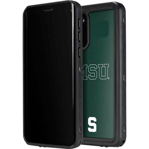 Michigan State University MSU Letters Galaxy S20 Waterproof Case