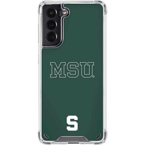 Michigan State University MSU Letters Galaxy S21 5G Clear Case