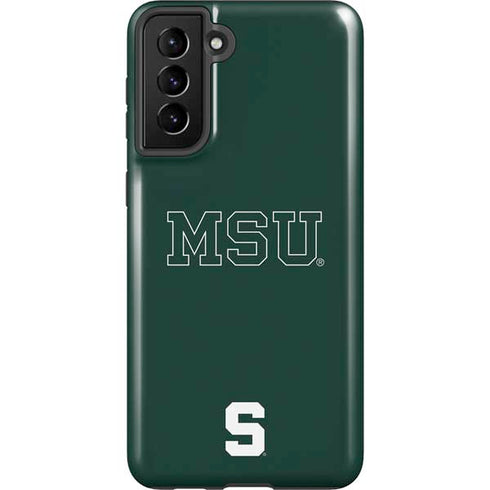 Michigan State University MSU Letters Galaxy S21 FE Pro Case