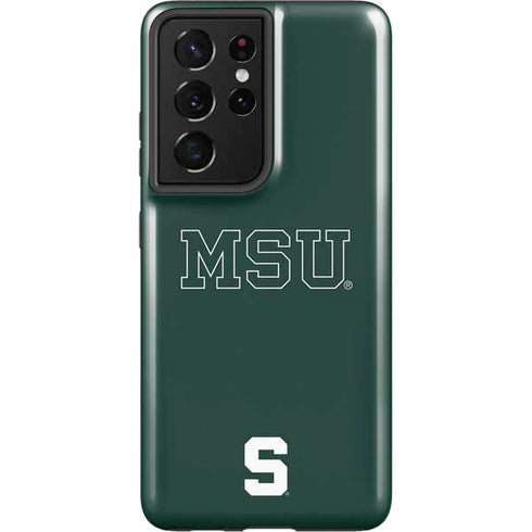 Michigan State University MSU Letters Galaxy S21 Ultra 5G Pro Case