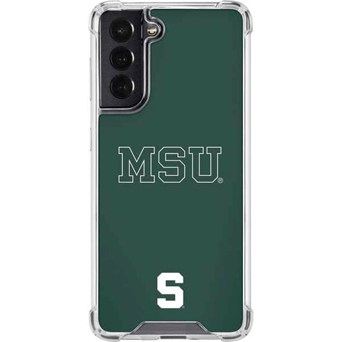 Michigan State University MSU Letters Galaxy S22 Clear Case