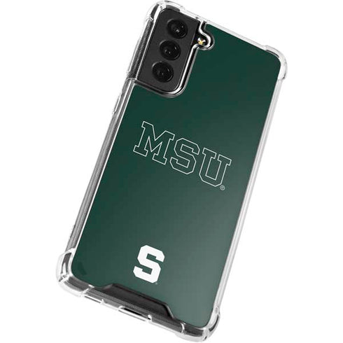 Michigan State University MSU Letters Galaxy S22 Plus Clear Case