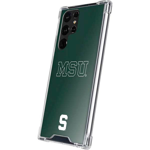 Michigan State University MSU Letters Galaxy S22 Ultra Clear Case