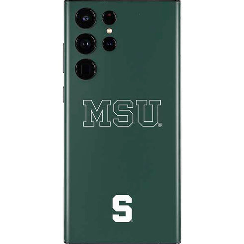 Michigan State University MSU Letters Galaxy S22 Ultra Skin