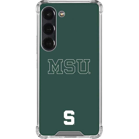 Michigan State University MSU Letters Galaxy S23 Clear Case