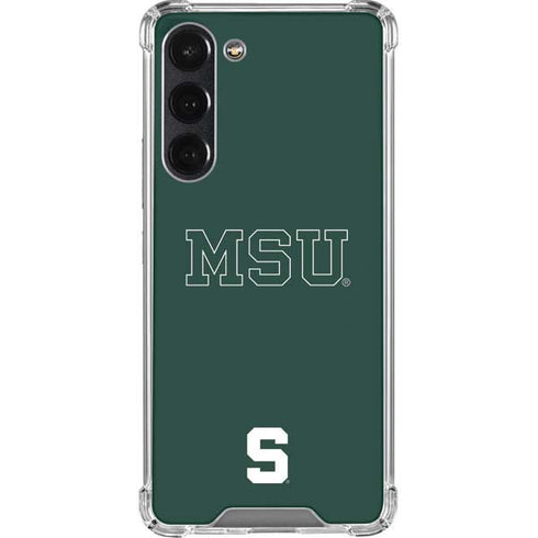 Michigan State University MSU Letters Galaxy S23 Plus Clear Case