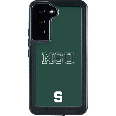 Michigan State University MSU Letters Galaxy S23 Plus Waterproof Case