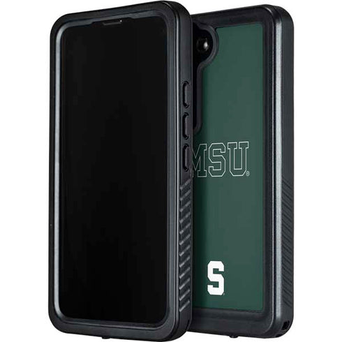 Michigan State University MSU Letters Galaxy S23 Plus Waterproof Case