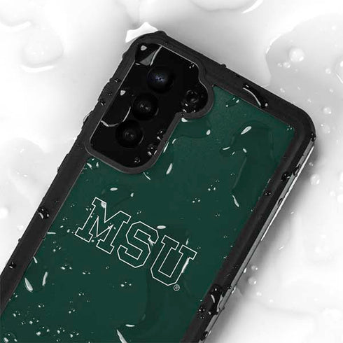 Michigan State University MSU Letters Galaxy S23 Plus Waterproof Case