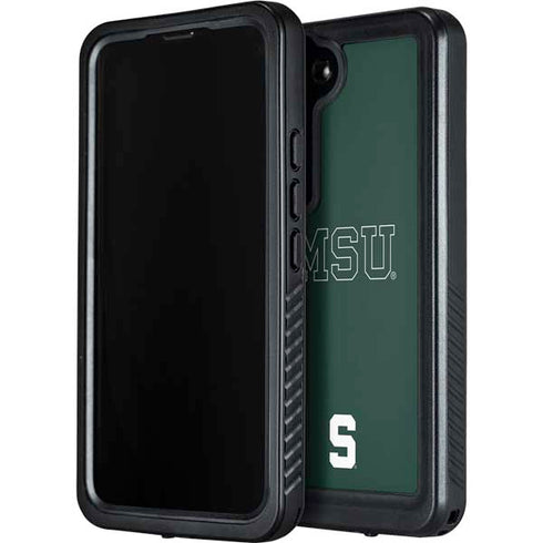 Michigan State University MSU Letters Galaxy S23 Waterproof Case