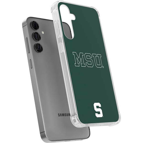 Michigan State University MSU Letters Galaxy S24 Plus Clear Case