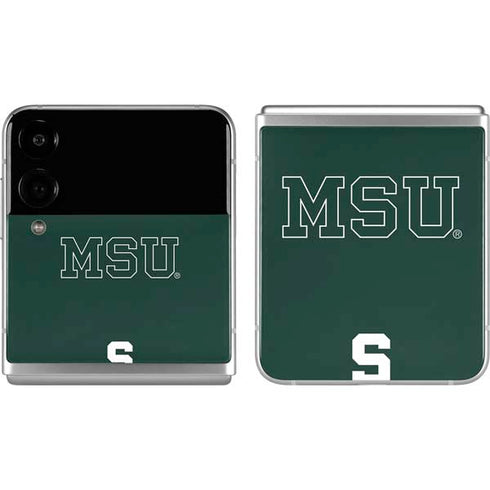 Michigan State University MSU Letters Galaxy Z Flip4 5G Skin