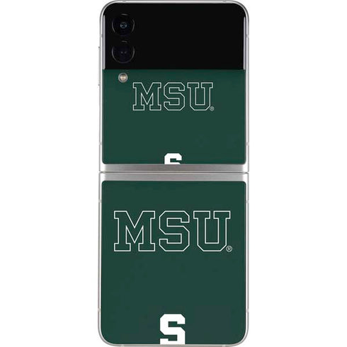 Michigan State University MSU Letters Galaxy Z Flip4 5G Skin