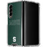 Michigan State University MSU Letters Galaxy Z Fold4 5G Clear Case