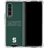 Michigan State University MSU Letters Galaxy Z Fold4 5G Clear Case