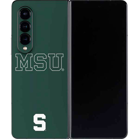 Michigan State University MSU Letters Galaxy Z Fold4 5G Skin