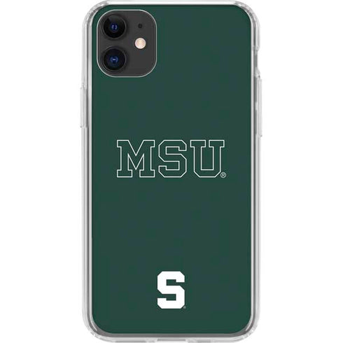 Michigan State University MSU Letters iPhone 11 Clear Case