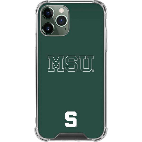 Michigan State University MSU Letters iPhone 11 Pro Max Clear Case