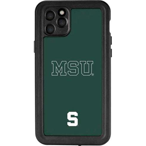 Michigan State University MSU Letters iPhone 11 Pro Max Waterproof Case