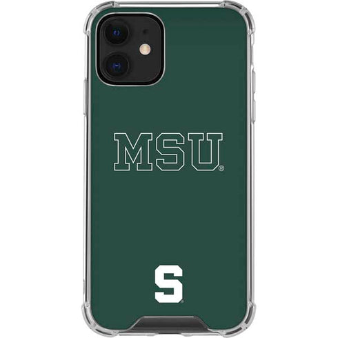 Michigan State University MSU Letters iPhone 12 Clear Case