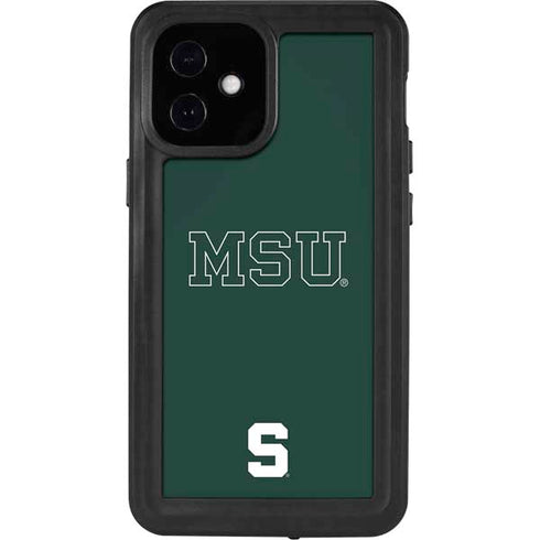 Michigan State University MSU Letters iPhone 12 Mini Waterproof Case