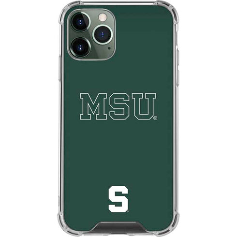 Michigan State University MSU Letters iPhone 12 Pro Clear Case