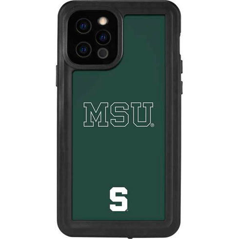 Michigan State University MSU Letters iPhone 12 Pro Waterproof Case