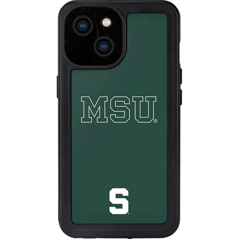 Michigan State University MSU Letters iPhone 13 Mini Waterproof Case
