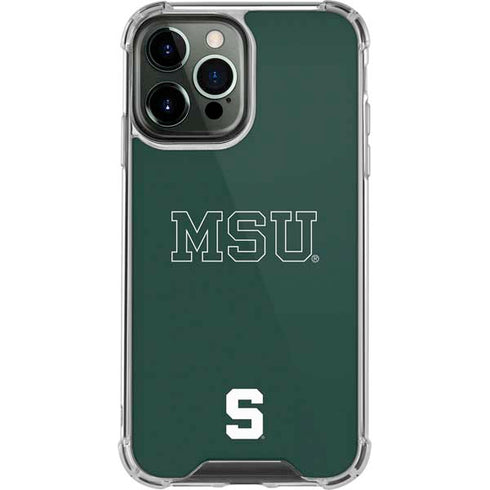 Michigan State University MSU Letters iPhone 13 Pro Max Clear Case