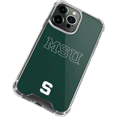 Michigan State University MSU Letters iPhone 13 Pro Max Clear Case
