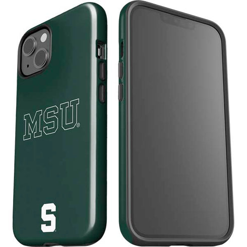 Michigan State University MSU Letters iPhone 15 Plus Impact Case