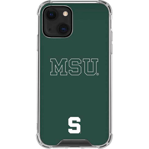 Michigan State University MSU Letters iPhone 15 Plus Clear Case
