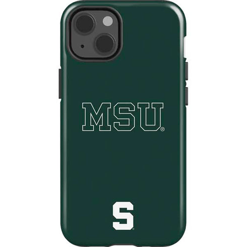 Michigan State University MSU Letters iPhone 15 Impact Case